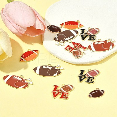 16Pcs 6 Styles Alloy Enamel Pendants ENAM-FS0002-44-1