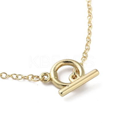 Rotated Hourglass Flat Round Alloy Pendant Necklaces for Women LS-NJEW-G131-01B-1