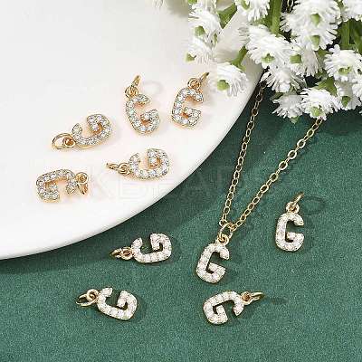 SHEGRACE Brass Micro Pave Clear Cubic Zirconia Pendants XGRQ29758-394G-G-1