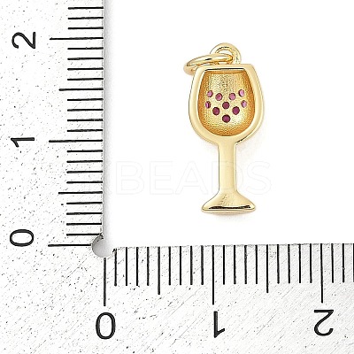 Brass Micro Pave Cubic Zirconia Pendants KK-G522-55G-1