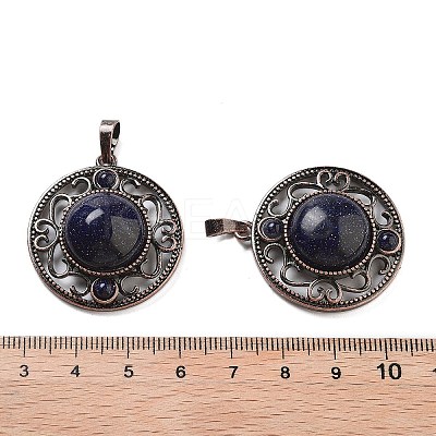 Synthetic Blue Goldstone Pendants G-Q158-03A-R12-1