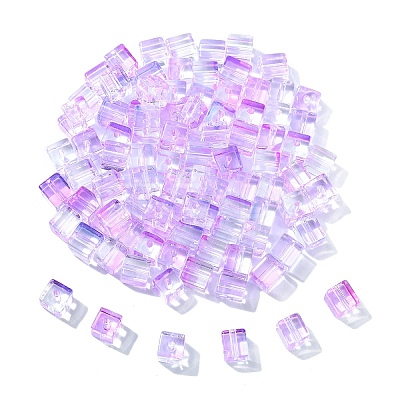 100Pcs Baking Paint Transparent Glass Beads DGLA-YW0001-35H-1