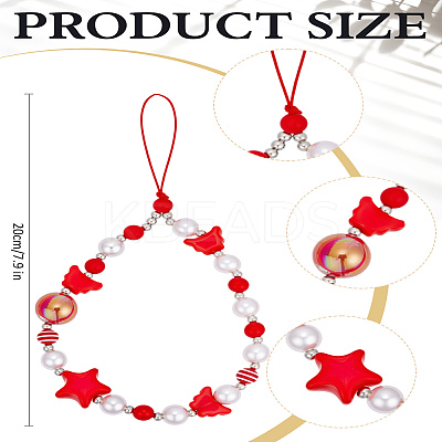 1Pc Acrylic Nylon Rope Mobile Straps HJEW-LP0002-05-1