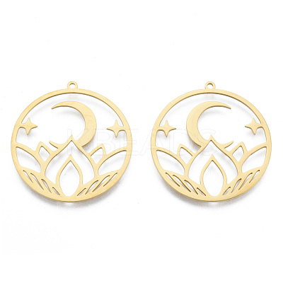 201 Stainless Steel Pendants STAS-N090-LA958-2-1
