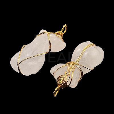 Natural Quartz Crystal Pendants G-K338-30G-08-1