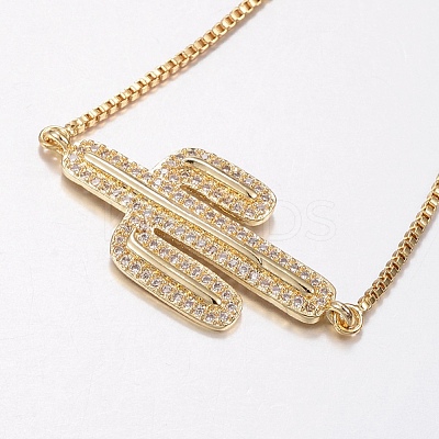 Adjustable Brass Micro Pave Cubic Zirconia Bolo Bracelets BJEW-G586-12G-1