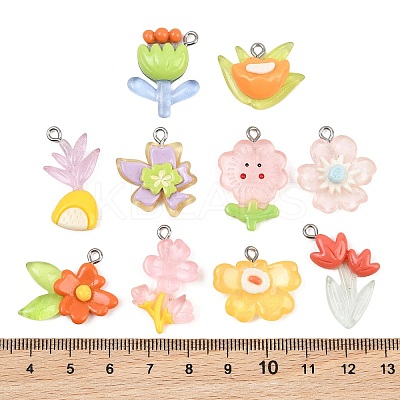 Opaque Resin Pendants RE-CBA5D24-02-1