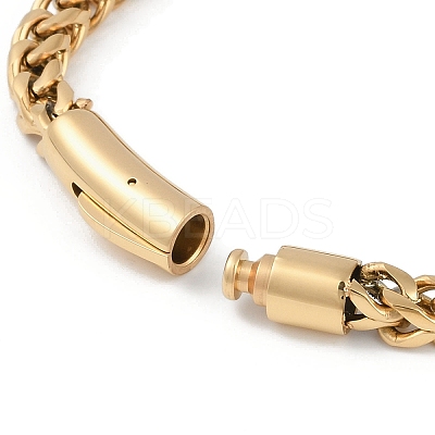 304 Stainless Steel Wheat Chain Bracelets STAS-L692-001G-1