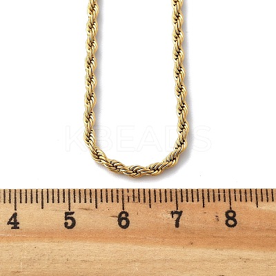 304 Stainless Steel Rope Chain Necklaces NJEW-L167-06B-G-1