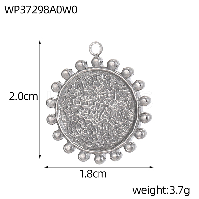 304 Stainless Steel Pendants STAS-OY010-27P-1