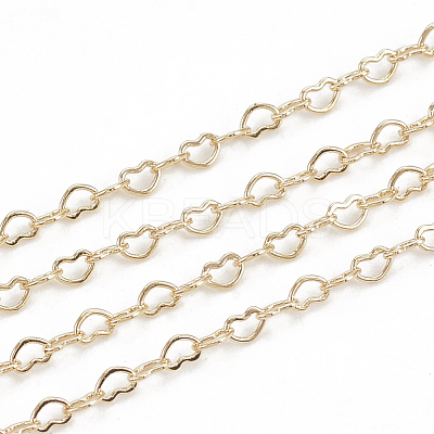 Brass Heart Link Chains CHC-S004-09G-1