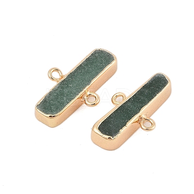 Natural Green Aventurine Connector Charms G-N344-05B-1