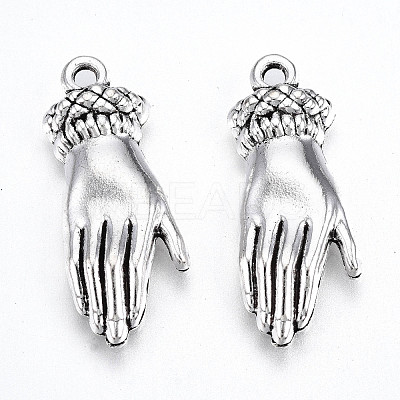 Tibetan Style Alloy Pendants TIBE-S323-037AS-RS-1