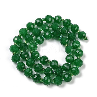 Natural Dyed White Jade Beads Strands G-H057-A20-04-1
