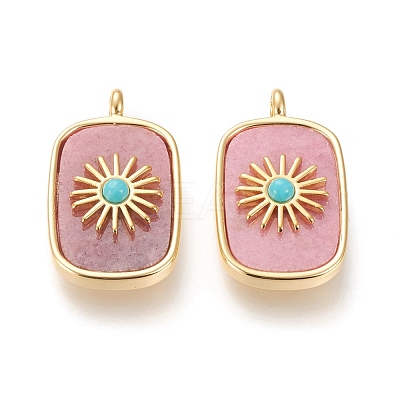 Natural & Synthetic Gemstone/Shell Pendants KK-P184-01-1