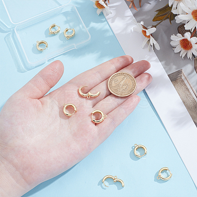 5Pairs Brass Hoop Earring Findings KK-ME0002-51-1