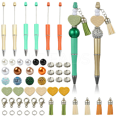 DIY Plastic Beadable Pens Making Kits DIY-YW0010-85-1