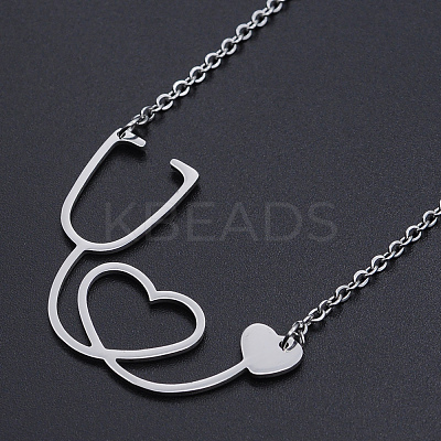 Non-Tarnish 201 Stainless Steel Pendant Necklaces NJEW-S105-JN526-1-1