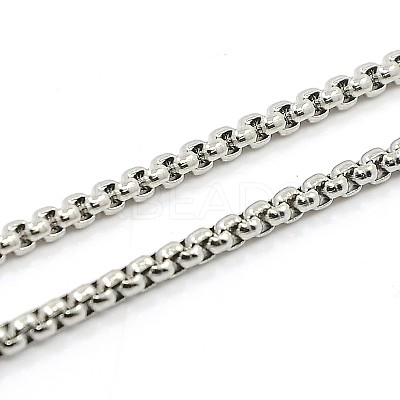 Tarnish Resistant Box Chains Necklace for Men NJEW-F027-02-2mm-1
