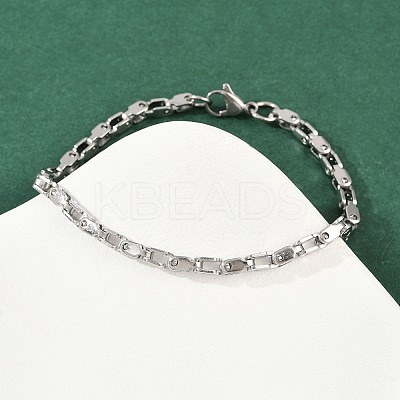 201 Stainless Steel Link Chain Bracelets for Men Women BJEW-B143-03P-1