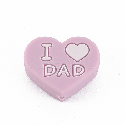 Mother's Day Father's Day Food Grade Eco-Friendly Silicone Focal Beads SIL-N002-10D-1