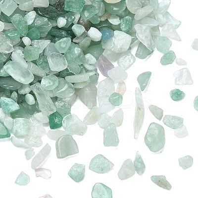 Natural Green Aventurine Chip Beads G-O103-02-1