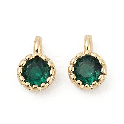 Brass Pave Cubic Zirconia Pendants KK-H204-03KCG-06-1