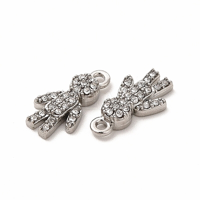 316 Surgical Stainless Steel with Crystal Rhinestone Pendants STAS-G305-04P-1