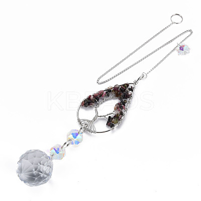 Natural Tourmaline Big Pendants G-N333-010I-1