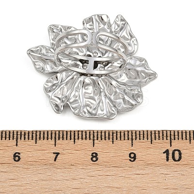 Adjustable 304 Stainless Steel Cuff Rings for Women LS-RJEW-B135-04P-1