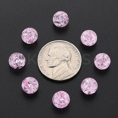 Transparent Crackle Acrylic Beads MACR-S373-66-N04-1
