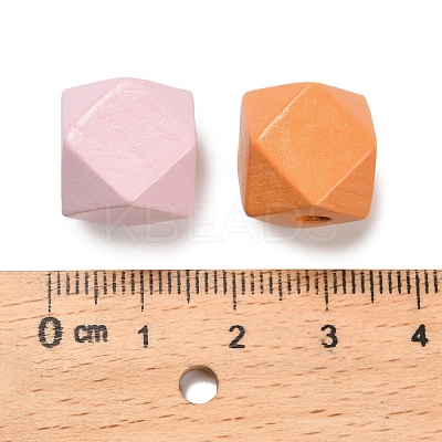 Printed Wood Beads WOOD-Z006-01B-1
