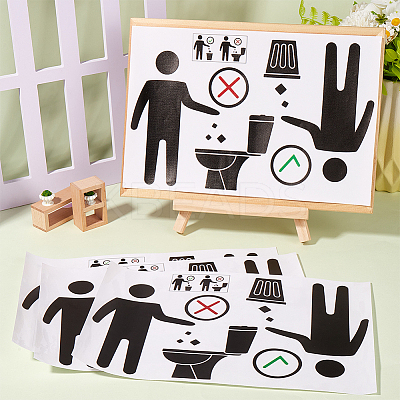 PVC Public Toilet Sign Stickers AJEW-WH20006-102B-1