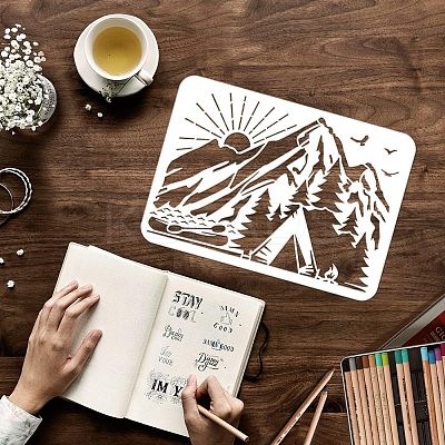 Plastic Reusable Drawing Painting Stencils Templates DIY-WH0202-260-1