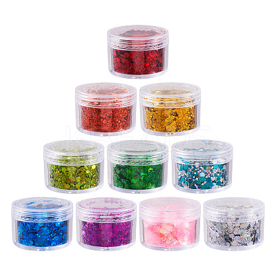 10 Boxs 10 Colors Nail Art Flash Powder and Sequins MRMJ-TA0001-30-1