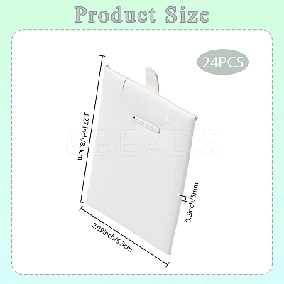 24Pcs PU Leather & Sponge Jewelry Pendant Nceklace Display Cards NDIS-SP0001-03A-02-1
