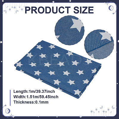 Cotton Denim Fabric DIY-WH0504-775A-03-1