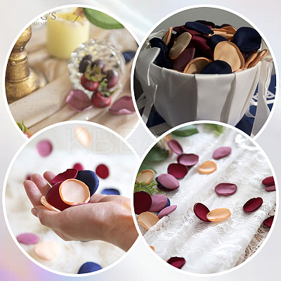 Polyester Artificial Rose Flower Petals AJEW-WH20067-107C-1