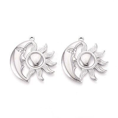 304 Stainless Steel Pendants STAS-T065-09P-1