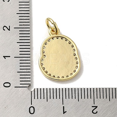 Brass Micro Pave Cubic Zirconia Pendants KK-K354-02G-E-1