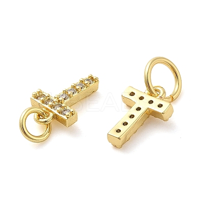 Brass Micro Pave Cubic Zirconia Pendants KK-M273-02G-T-1