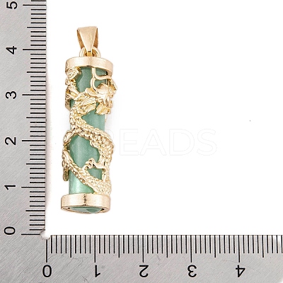 Synthetic Luminous Stone Column Pendants FIND-C058-01G-03-1