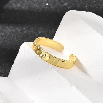 Brass Cuff Open Rings RJEW-C159-01G-1