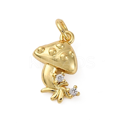Brass Micro Pave Cubic Zirconia Pendants KK-P308-24G-1