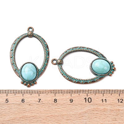 Alloy with Synthetic Turquoise Pendants LS-FIND-B055-01C-1
