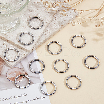 20Pcs 304 Stainless Steel Linking Rings STAS-DR0001-13-1