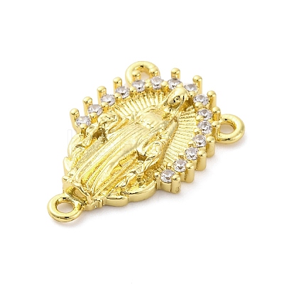Brass Clear Cubic Zirconia Virgin Mary Chandelier Component Links KK-D325-07G-04-1