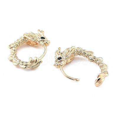 Brass Micro Pave Cubic Zirconia Hoop Earrings for Women EJEW-U029-01G-01-1