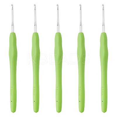 TPR Handle Aluminum Crochet Hook Needles TOOL-TA0001-13G-1
