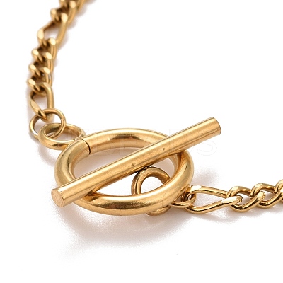 304 Stainless Steel Chain Necklaces NJEW-A002-08G-1